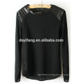 with leather shoulder knitwear women knitwear manufacturer